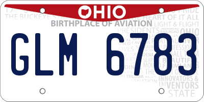 OH license plate GLM6783