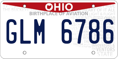 OH license plate GLM6786