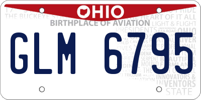 OH license plate GLM6795