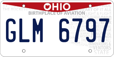 OH license plate GLM6797