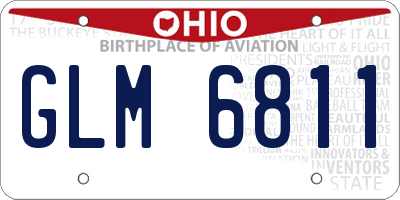OH license plate GLM6811