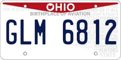 OH license plate GLM6812