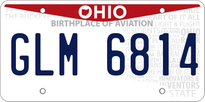 OH license plate GLM6814