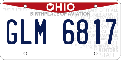 OH license plate GLM6817