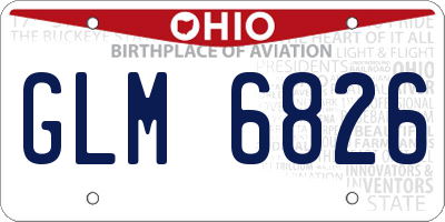 OH license plate GLM6826
