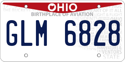 OH license plate GLM6828