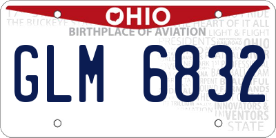 OH license plate GLM6832