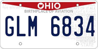 OH license plate GLM6834