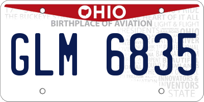 OH license plate GLM6835