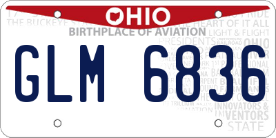 OH license plate GLM6836