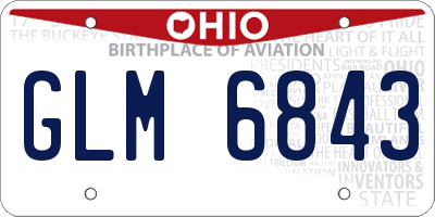 OH license plate GLM6843