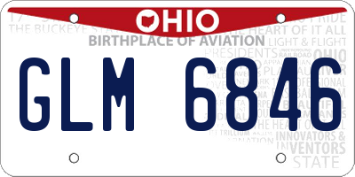 OH license plate GLM6846