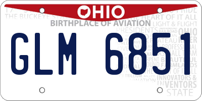 OH license plate GLM6851