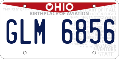 OH license plate GLM6856