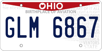 OH license plate GLM6867