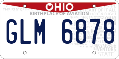 OH license plate GLM6878