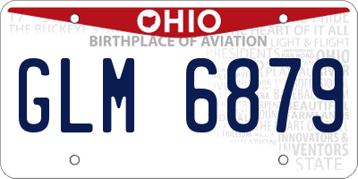 OH license plate GLM6879