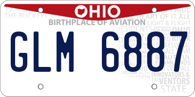 OH license plate GLM6887