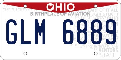 OH license plate GLM6889