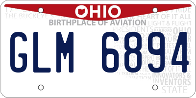 OH license plate GLM6894