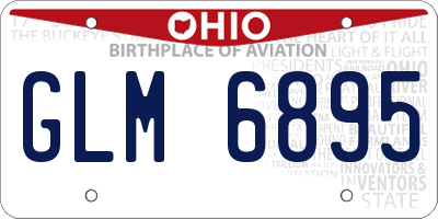 OH license plate GLM6895