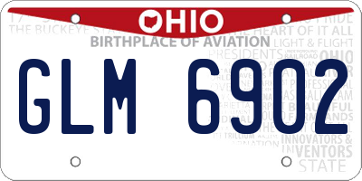 OH license plate GLM6902
