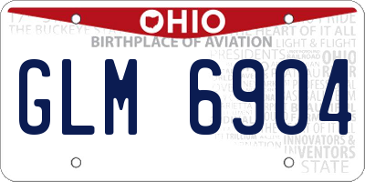 OH license plate GLM6904