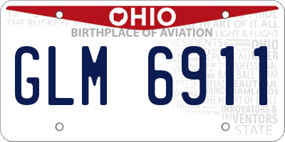OH license plate GLM6911