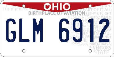 OH license plate GLM6912