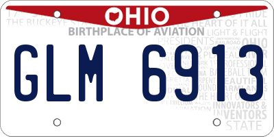 OH license plate GLM6913
