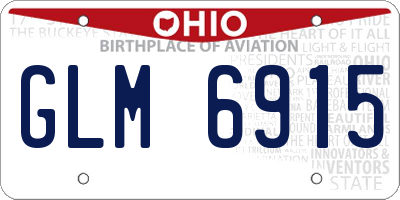 OH license plate GLM6915