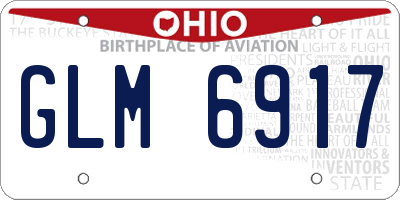 OH license plate GLM6917