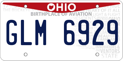 OH license plate GLM6929