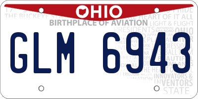 OH license plate GLM6943