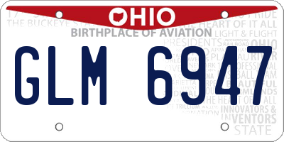 OH license plate GLM6947