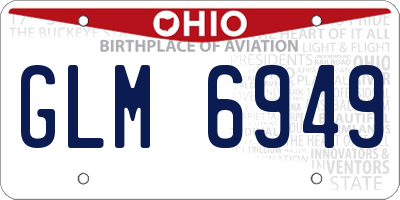OH license plate GLM6949