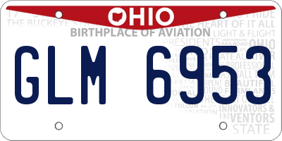 OH license plate GLM6953