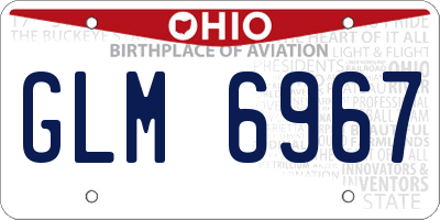 OH license plate GLM6967