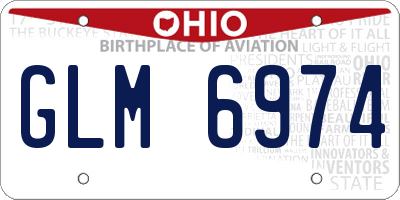 OH license plate GLM6974