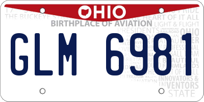 OH license plate GLM6981