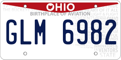 OH license plate GLM6982
