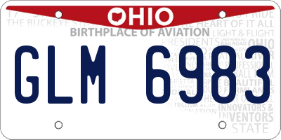 OH license plate GLM6983