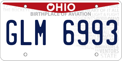 OH license plate GLM6993