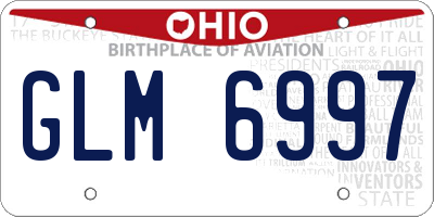 OH license plate GLM6997