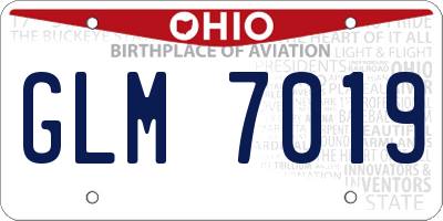 OH license plate GLM7019