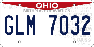 OH license plate GLM7032