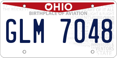 OH license plate GLM7048