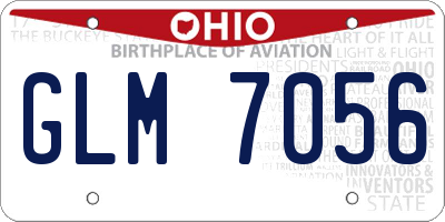 OH license plate GLM7056