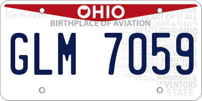 OH license plate GLM7059
