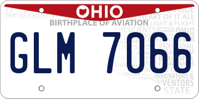 OH license plate GLM7066